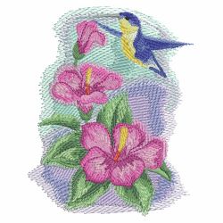 Watercolor Hibiscus 01(Md) machine embroidery designs