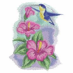 Watercolor Hibiscus 01(Lg) machine embroidery designs