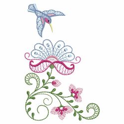 Rippled Hummingbirds And Flowers 05(Sm) machine embroidery designs