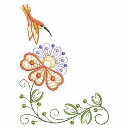Rippled Hummingbirds And Flowers 07(Md) machine embroidery designs