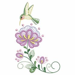 Rippled Hummingbirds And Flowers 10(Sm) machine embroidery designs
