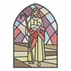 Stained Glass Nativity 03 machine embroidery designs