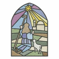 Stained Glass Nativity 04 machine embroidery designs