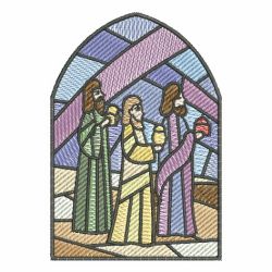 Stained Glass Nativity 08 machine embroidery designs