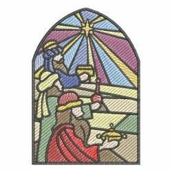Stained Glass Nativity 09 machine embroidery designs