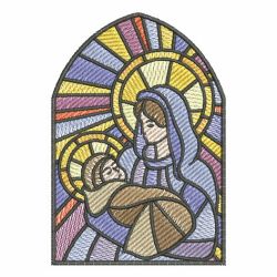 Stained Glass Nativity 10 machine embroidery designs