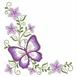 Delightful Butterfly Corner 03(Lg) machine embroidery designs