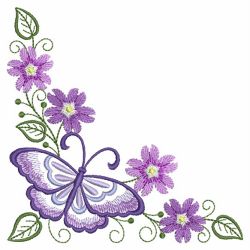 Delightful Butterfly Corner 08(Md) machine embroidery designs