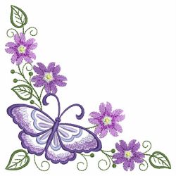 Delightful Butterfly Corner 08(Sm) machine embroidery designs