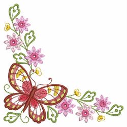 Delightful Butterfly Corner 09(Md) machine embroidery designs