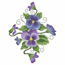 Watercolor Pansy 09(Md) machine embroidery designs