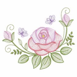 Rippled Sweet Roses 02(Lg) machine embroidery designs