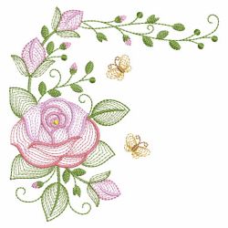 Rippled Sweet Roses 04(Md) machine embroidery designs