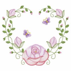 Rippled Sweet Roses 05(Lg) machine embroidery designs