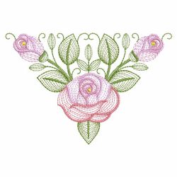 Rippled Sweet Roses 09(Md) machine embroidery designs