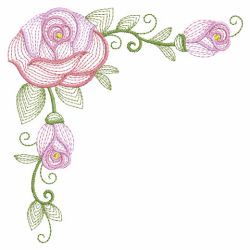 Rippled Sweet Roses 10(Md) machine embroidery designs