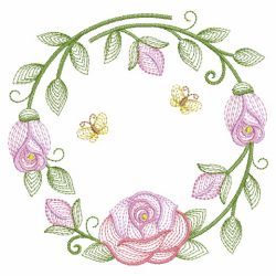 Rippled Sweet Roses 13(Lg) machine embroidery designs