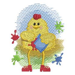 Funky Baby Chick 03 machine embroidery designs