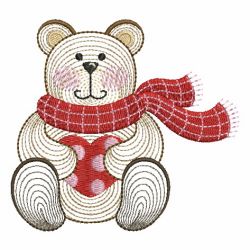 Rippled Valentine Teddy(Lg) machine embroidery designs