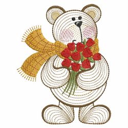 Rippled Valentine Teddy 03(Sm) machine embroidery designs