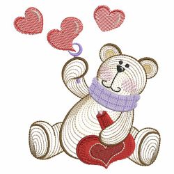 Rippled Valentine Teddy 04(Sm) machine embroidery designs