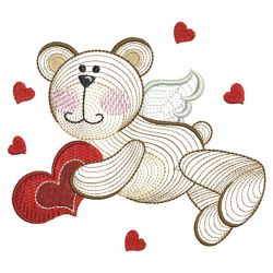 Rippled Valentine Teddy 06(Sm) machine embroidery designs