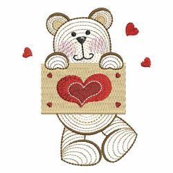 Rippled Valentine Teddy 07(Sm) machine embroidery designs