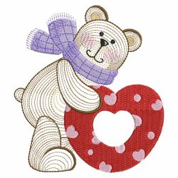Rippled Valentine Teddy 09(Md) machine embroidery designs