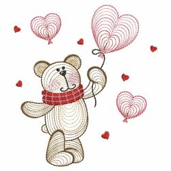 Rippled Valentine Teddy 10(Sm) machine embroidery designs