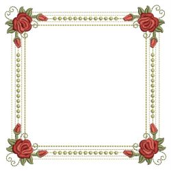 Red Roses Frame 04(Lg) machine embroidery designs
