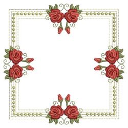 Red Roses Frame 06(Lg) machine embroidery designs