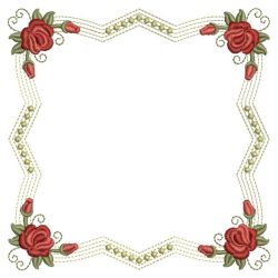 Red Roses Frame 09(Sm) machine embroidery designs