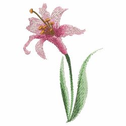 Watercolor Lily 01(Sm) machine embroidery designs