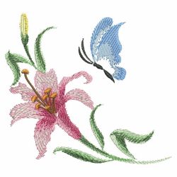 Watercolor Lily 02(Md) machine embroidery designs