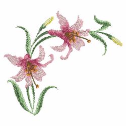 Watercolor Lily 04(Md) machine embroidery designs