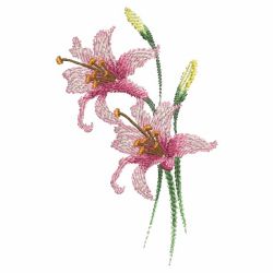Watercolor Lily 06(Md) machine embroidery designs
