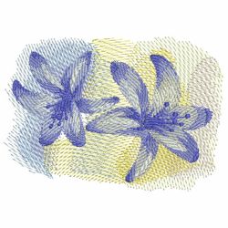 Watercolor Lily 07(Md) machine embroidery designs