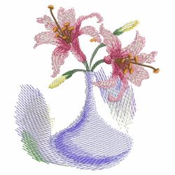 Watercolor Lily 08(Md) machine embroidery designs