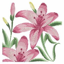 Watercolor Lily 10(Md) machine embroidery designs