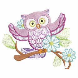 Owl Branch 05(Lg) machine embroidery designs