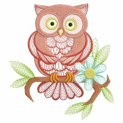 Owl Branch 08(Lg) machine embroidery designs