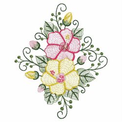 Rippled Hibiscus 06(Sm) machine embroidery designs