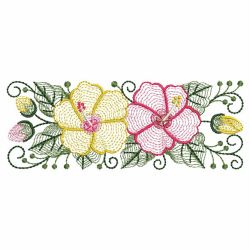 Rippled Hibiscus 10(Md) machine embroidery designs