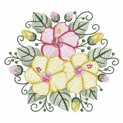 Rippled Hibiscus 12(Lg) machine embroidery designs