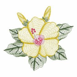 Rippled Hibiscus 13(Md) machine embroidery designs