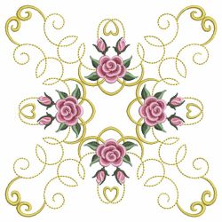 Pearl Roses Quilt 7 09 machine embroidery designs