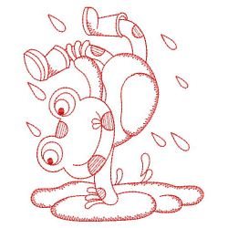 Redwork Dancing In The Rain 02(Md) machine embroidery designs