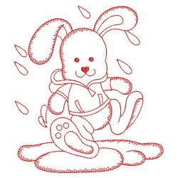 Redwork Dancing In The Rain 06(Md) machine embroidery designs