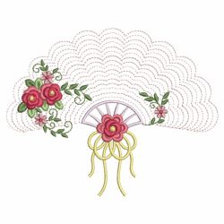 Rippled Rose Fans(Md) machine embroidery designs
