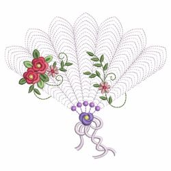 Rippled Rose Fans 02(Lg) machine embroidery designs